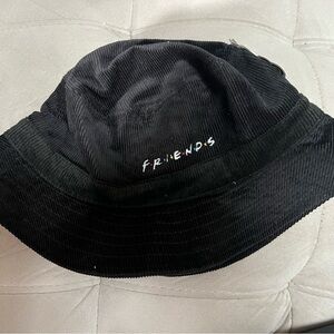 FRIENDS Black Corduroy Bucket Hat